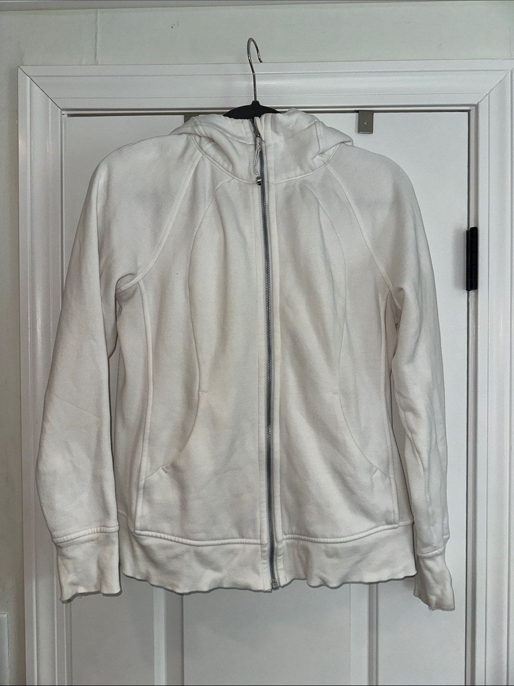 Lululemon Scuba White Hooded Sweatshirt
